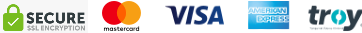 Güvenli ödeme: Mastercard, Visa, American Express, Troy