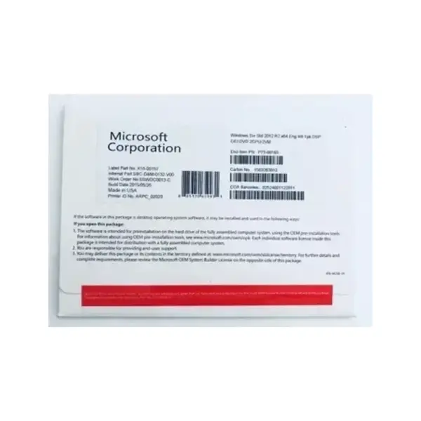 Windows Server 2012 R2 Standard 64Bit Oem Kutu P73-06165