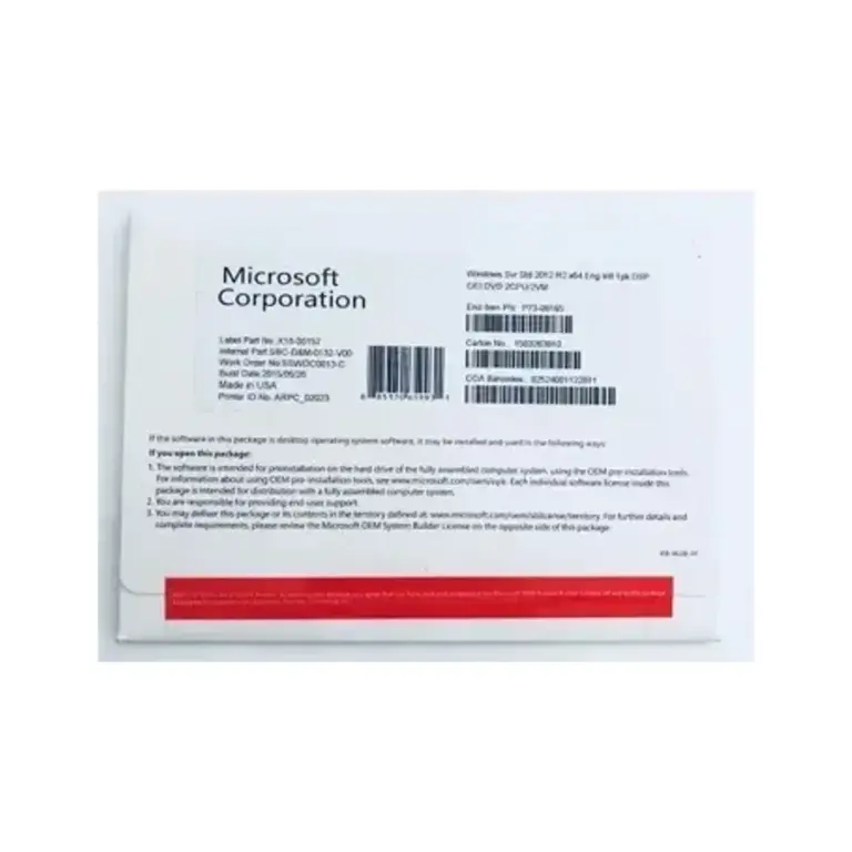 Windows Server 2012 R2 Standard 64Bit Oem Kutu P73-06165