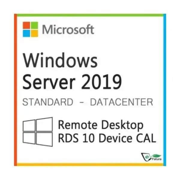 Orijinal Microsoft Windows Server 2019 RDS CAL 10 Kullanıcı