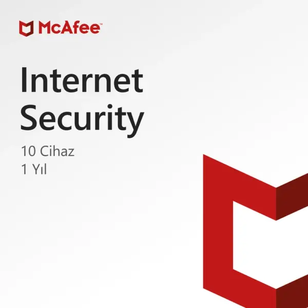 McAfee Internet Security 10 Cihazlık 1 Yıllık Lisans