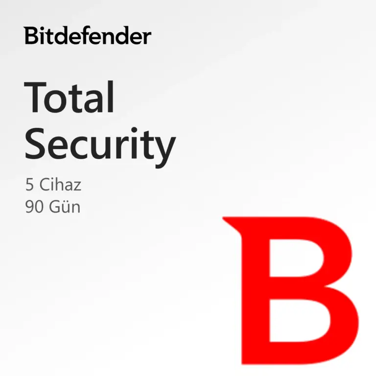 Bitdefender Total Security 5 Cihazlık 90 Günlük Lisans